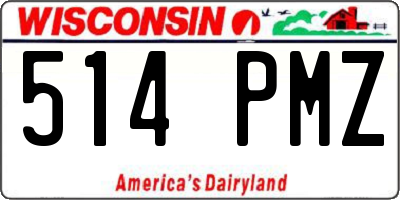 WI license plate 514PMZ