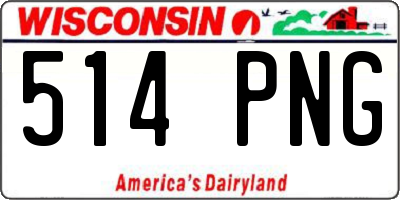 WI license plate 514PNG