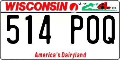 WI license plate 514POQ
