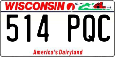 WI license plate 514PQC