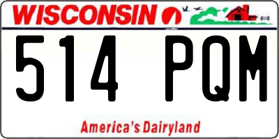 WI license plate 514PQM