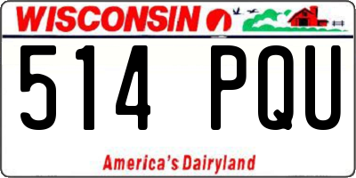 WI license plate 514PQU