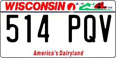 WI license plate 514PQV
