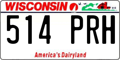 WI license plate 514PRH