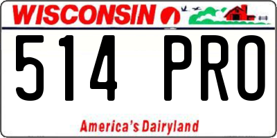 WI license plate 514PRO