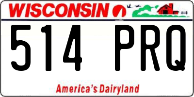 WI license plate 514PRQ