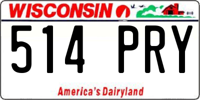 WI license plate 514PRY