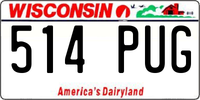 WI license plate 514PUG