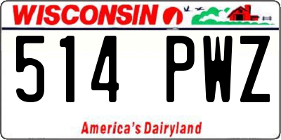 WI license plate 514PWZ