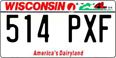 WI license plate 514PXF