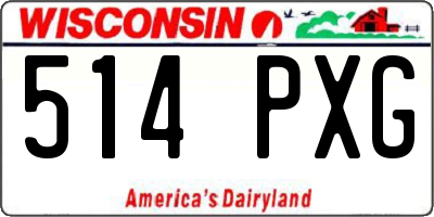 WI license plate 514PXG