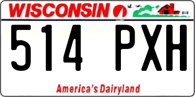 WI license plate 514PXH
