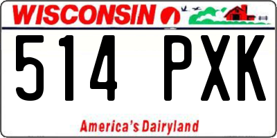 WI license plate 514PXK