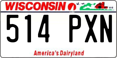 WI license plate 514PXN