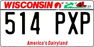 WI license plate 514PXP