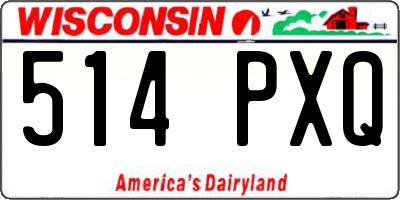 WI license plate 514PXQ
