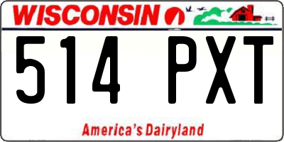 WI license plate 514PXT