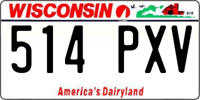 WI license plate 514PXV