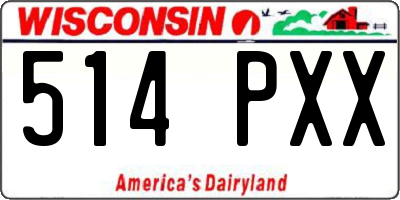 WI license plate 514PXX