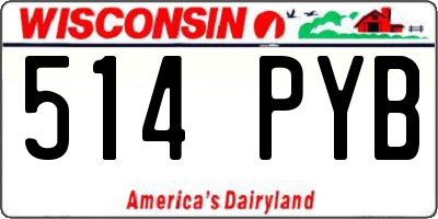WI license plate 514PYB