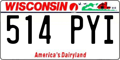 WI license plate 514PYI