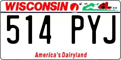 WI license plate 514PYJ