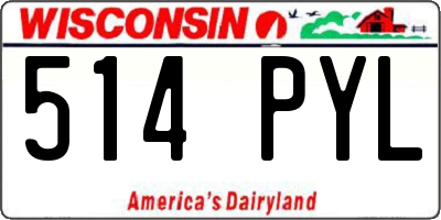 WI license plate 514PYL