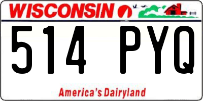 WI license plate 514PYQ