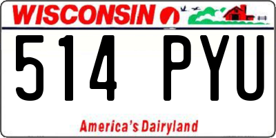 WI license plate 514PYU