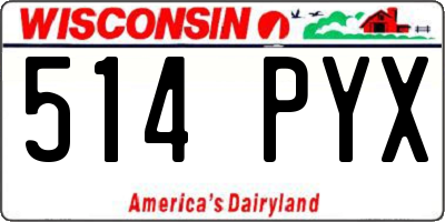 WI license plate 514PYX