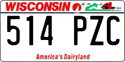WI license plate 514PZC