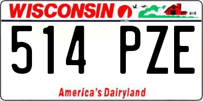 WI license plate 514PZE