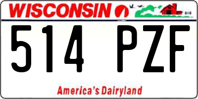WI license plate 514PZF