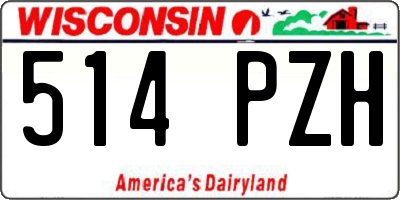 WI license plate 514PZH