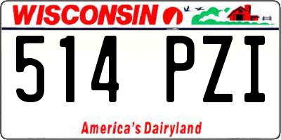 WI license plate 514PZI