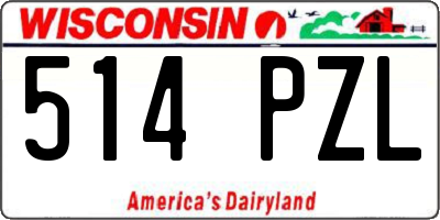 WI license plate 514PZL