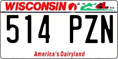 WI license plate 514PZN