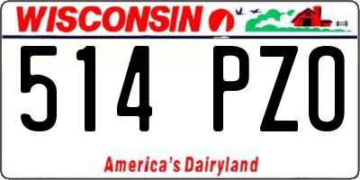 WI license plate 514PZO