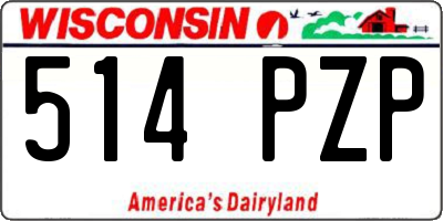 WI license plate 514PZP
