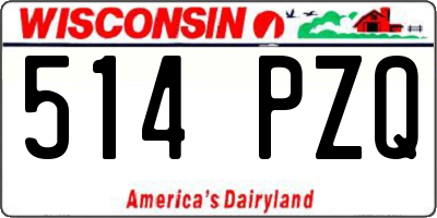 WI license plate 514PZQ