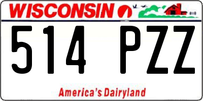 WI license plate 514PZZ