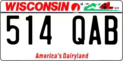 WI license plate 514QAB