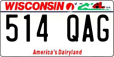 WI license plate 514QAG