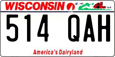 WI license plate 514QAH