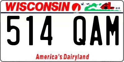 WI license plate 514QAM