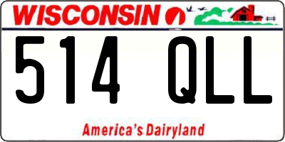 WI license plate 514QLL