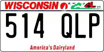 WI license plate 514QLP