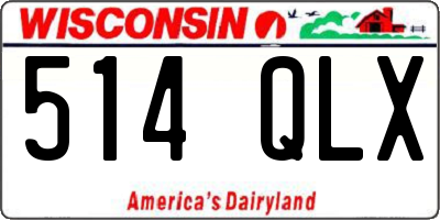 WI license plate 514QLX