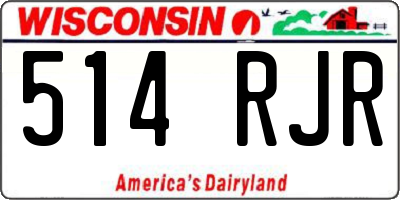 WI license plate 514RJR