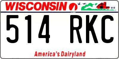 WI license plate 514RKC